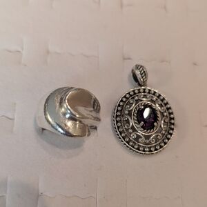 Silver 925 Ring And A Pendant